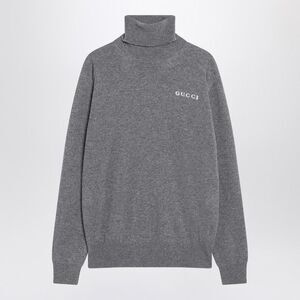 Gucci Grey Turtleneck Sweater In Cashmere Women